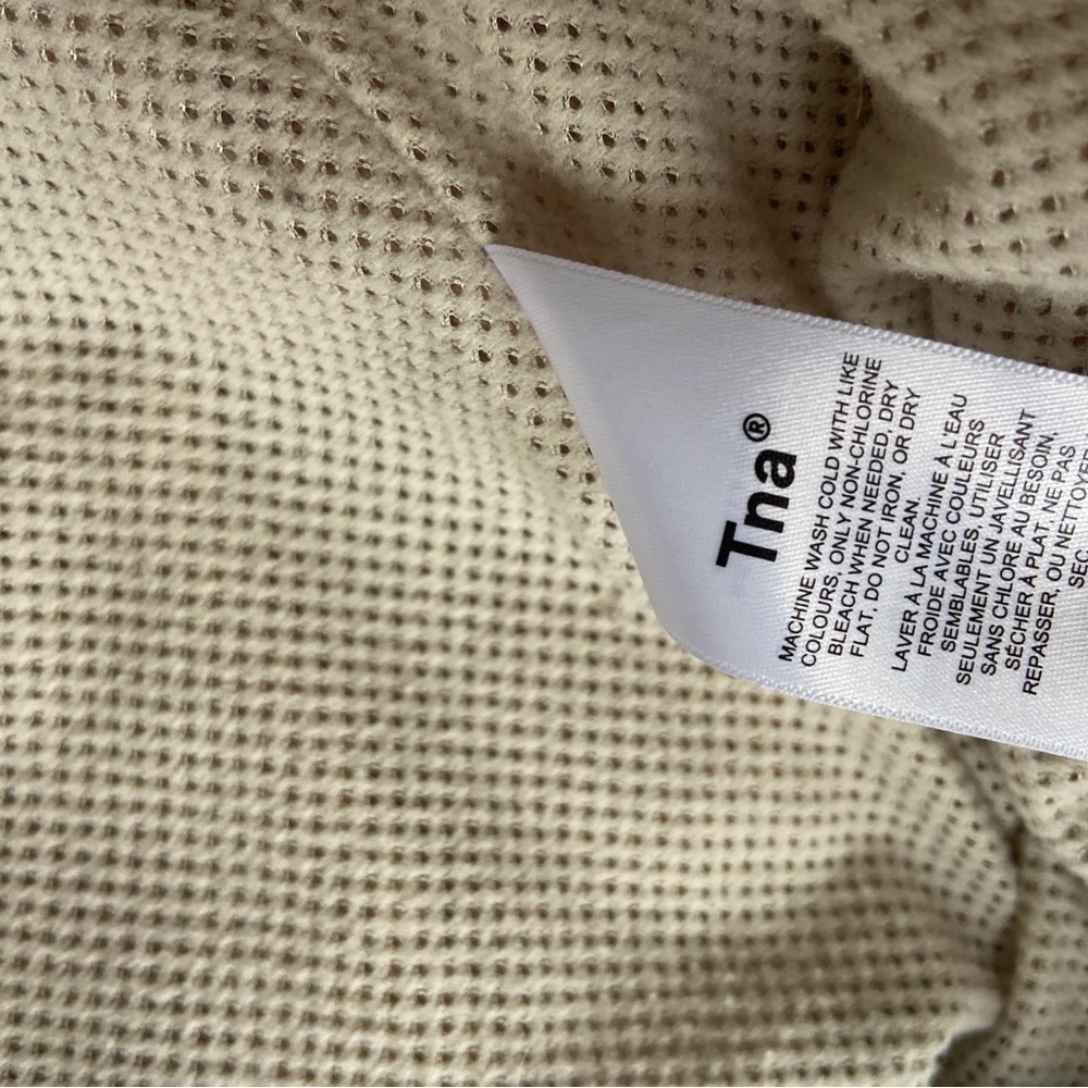 Aritzia Tna Sherpa Full Zip Jacket, Tan, Size M - Picture 5 of 5